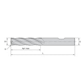 Solid Carbide End Mills •  VariMill I • Series 4717 • Square End • Long Length • 4 Flute • Metric - Big-tools Industrial Supply Tools for Metal Cutting